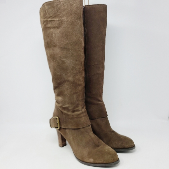 Nine West Shoes - Womens Nine West High Heeled Tall Boot Brown 7.5